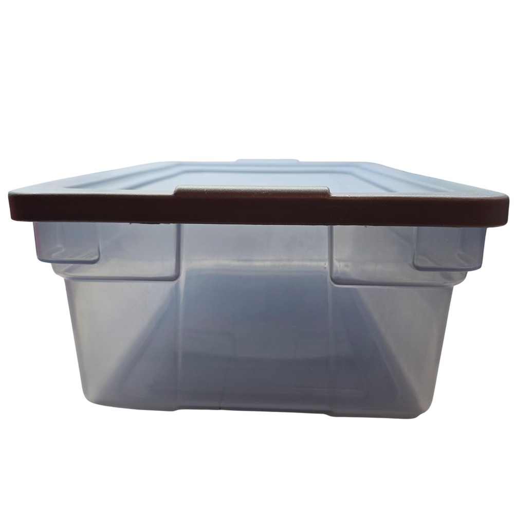 Vintage Rubbermaid Sheer Storage‎ Box Dark Blue & Clear #0135